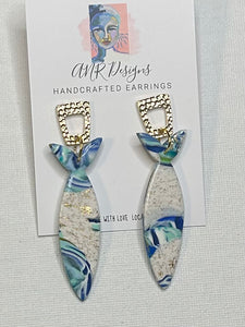 Fish Dangles with Metallic Gold